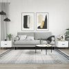 vidaXL Konferenčné stolíky 2 ks lesklé biele 50x50x40 cm kompoz. drevo 829401
