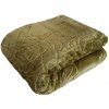 Deka olivová s vtlačeným rastlinným motívom zelená Šírka 160 cm | Dĺžka 210 cm