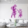 Veselá Stena Samolepka na stenu Motokros otec a syn Farba: fialová, Veľkosť: 100 x 87 cm