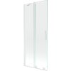 Mexen Velar 2-krídlový posuvný vanový paraván 80 x 150 cm, transparentný, biely - 896-080-000-01-20