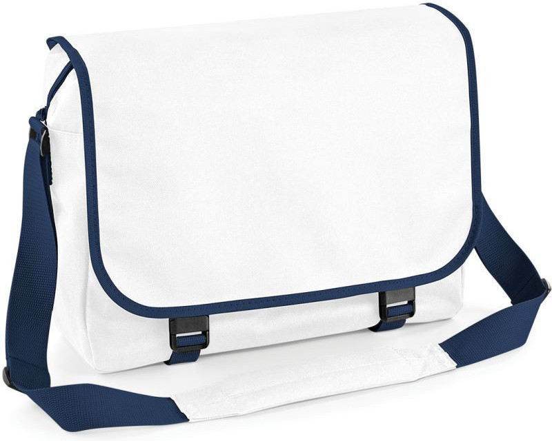 BagBase taška messenger BG21 COT-52002149999 Bílá/navy 11 l