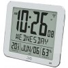 Rádiom riadené digitálne hodiny s budíkom JVD strieborné DH9335.1, 25cm