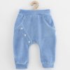 Dojčenské semiškové tepláky New Baby Suede clothes modrá 86 (12-18m)