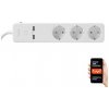 Polux Predlžovací kábel SMART s vypínačom 1,5m + 2xUSB/Wi-Fi Tuya SCHUKO SA1581 + záruka 3 roky zadarmo