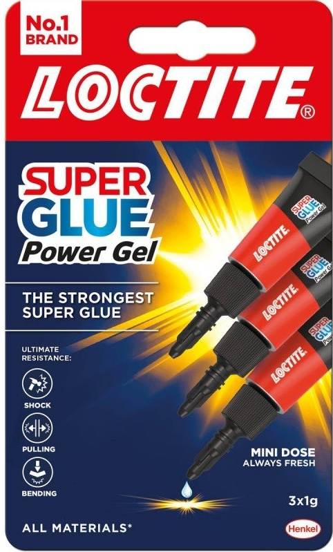 HENKEL SUPER BOND Power gel Mini Trio 3 x 1 g