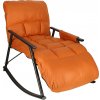 KIK KX3081 Záhradné hojdacie kreslo s matracom, 100 kg, oranžové