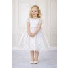 Bodkované svadobné šaty pre malé družičky: MF-228 Farba: ivory, Veľkosť: 74