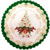 Vianočný okrúhly obrus Homa TREE green Ø 35 cm