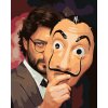 ZUTY Maľovanie podľa čísel - PROFESOR S MASKOU (La casa de papel) Rámovanie: vypnuté plátno na rám, Rozmer: 40x50 cm