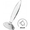 Satisfyer Sparkling Crystal - rebrované sklenené dildo (priehľadné)