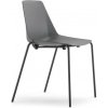 Jedálenská stolička Com, nohy čierne RAL9017, sivá antracit RAL 7011