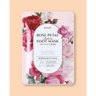 Petitfee & Koelf Rose Petal Satin Foot Mask Maska ​​na nohy s esenciou ružového suflé 16 g 2 ks