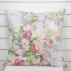Biante Bavlnená obliečka na vankúš Sandra SA-704 Maľované ružovo-červené kvety na sivom 30 x 50 cm