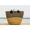 Hammershus Fairtrade Bolga taška cez rameno premium z Ghany, rôzne farby, 43 cm Barva: Přírodní a černá