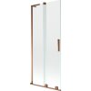 MEXEN/S - Velar L dvojkrídlová posuvná vaňová zástena 85 x 150, transparent, ružové zlato 896-085-003-01-60