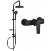 Mexen Carl sprchový set s dažďovou sprchou a sprchovou batériou Lynx, čierna matná, 745940240-70