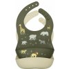 A Little Lovely Company súprava dvoch silikónových podbradníkov - zvieratá zo savany
