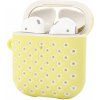 AppleKing silikónový ochranný obal pre AirPods 1 / 2 - žlto-biely - možnosť vrátiť tovar ZADARMO do 30tich dní