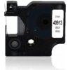 Kompatibilná páska pre DYMO 40913 D1 (S0720680) 9mm čierna tlač/biely podklad