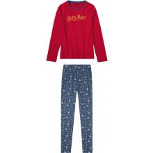 Dievčenské pyžamo Harry Potter červené námornícka modrá