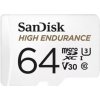 SanDisk High Endurance/micro SDXC/64GB/UHS-I U3 / Class 10/+ Adaptér SDSQQNR-064G-GN6IA