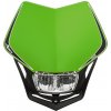 UNI přední maska včetně světla V-Face FULL LED, RTECH (zelená/černá) M400-1507