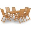 7dílný zahradní jídelní set masivní teakové dřevo Hnědá 3059565