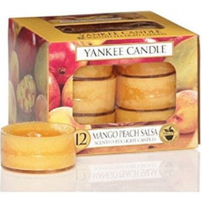 Yankee Candle Aromatické čajové sviečky Mango Peach Salsa 12 x 9,8 g