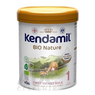 KENDAMIL 1 BIO Nature počiatočná dojčenská mliečna výživa s DHA (0 - 6 mesiacov) 1x800 g