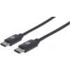 MANHATTAN kabel Hi-Speed USB-C, Type-C Male to Type-C Male, 3m, černý 354882
