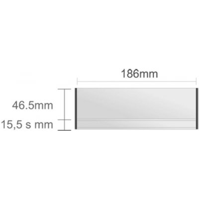 Triline Ac211/BL nástenná tabuľa 186x62mm Alliance Classic /46,5+15,5s