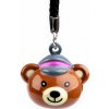 Prívesok na kľúče rolnička tučniak, panda, smajlík, myš, opice - hnedá svetlá medveď