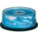 Médium na napaľovanie TDK DVD+R 4,7GB 16x, 25ks