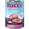 Rocco Junior 6 x 400 g - morčacie s teľacími srdciami a ryžou