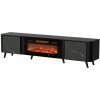 CMM Cama RTV skrinka Volare 200 x 39 x 49 cm čierna/san sebastian + krb
