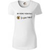 In vino veritas in pivo taky (Hana-creative) - Dámske tričko z organickej bavlny Origin (GOTS) - M ( Biela )