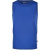 James & Nicholson Pánske športové tričko bez rukávov JN305 - Kráľovská modrá / biela | XXXL