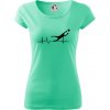 Ekg futbal brankár - Dámske tričko Pure - L ( Mätová )