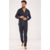 Pánske pyžamo De Lafense 729 Norberto long/r M-2XL grafit M
