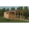 Drevený domček ROZMARÍN s terasou (2,7 × 5,2 m)