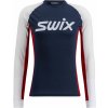 Pánske funkčné tričko Swix RaceX Classic Long Sleeve M - Dark Navy/Bright White S