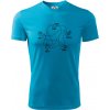 Kameň nožnice papier Spock - Pánske tričko Fantasy športové - XL ( Svetlý tyrkys )