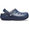 Detská nazúvacia obuv Crocs, CLASSIC LINED CLOG K tmavo modrá,Sivá, 23/24