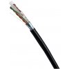 DATACOM FTP kábel CAT6 PE,Fca 100m čierny OUTDOOR