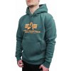 Alpha Industries Basic Hoody pánska mikina Force Green Farba: zelená, Veľkosť: XXL