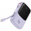 Baseus power banka Qpow Pro (PPQD030005) – Lightning, USB-C, USB-A, 20 000 mAh, 20 W, USB-C/Lightning kábel 3 A, fialová