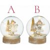 Mica decorations Sklenená guľa s anjelom Variant: A