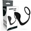 Addicted Toys Anal Plug and Cock Ring 10cm Black - Análny Kolík S Krúžkom