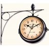 Retoo Retro obojstranné nástenné hodiny vintage 24 cm čierne