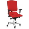 ASANA Seating Ergonomická kancelárska stolička Asana Steel Standard Farba čalúnenia: Eko koža Červená 582, Opierky rúk: s opierkami 11 farieb